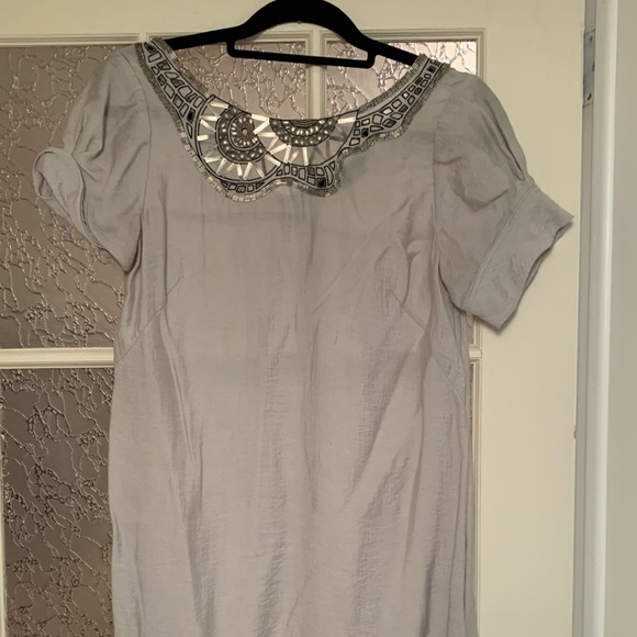 BCBG Light Grey Dress with beautiful collar detailing - Picture 1 of 1